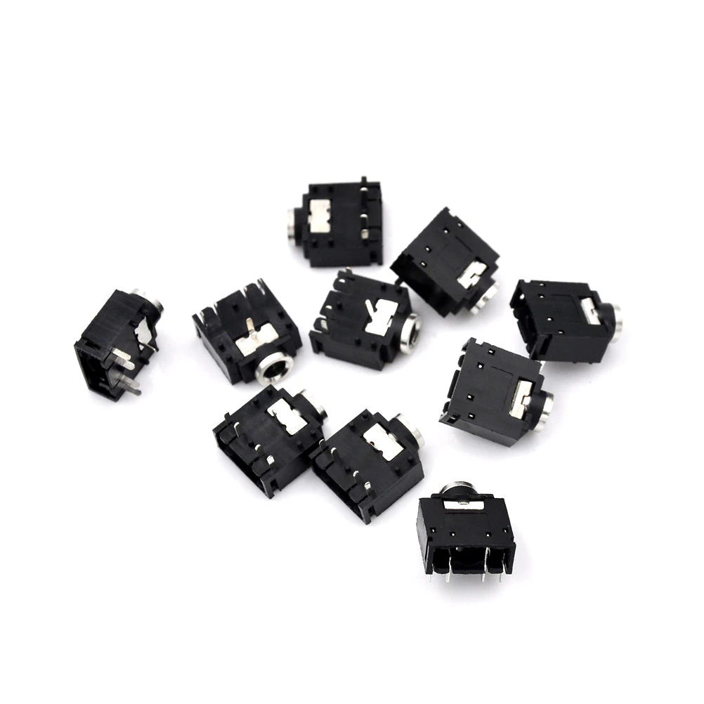 10 шт./лот 3 5 мм 1/8 &quotЖенский аудио разъем 5Pin стерео для наушников PCB крепление