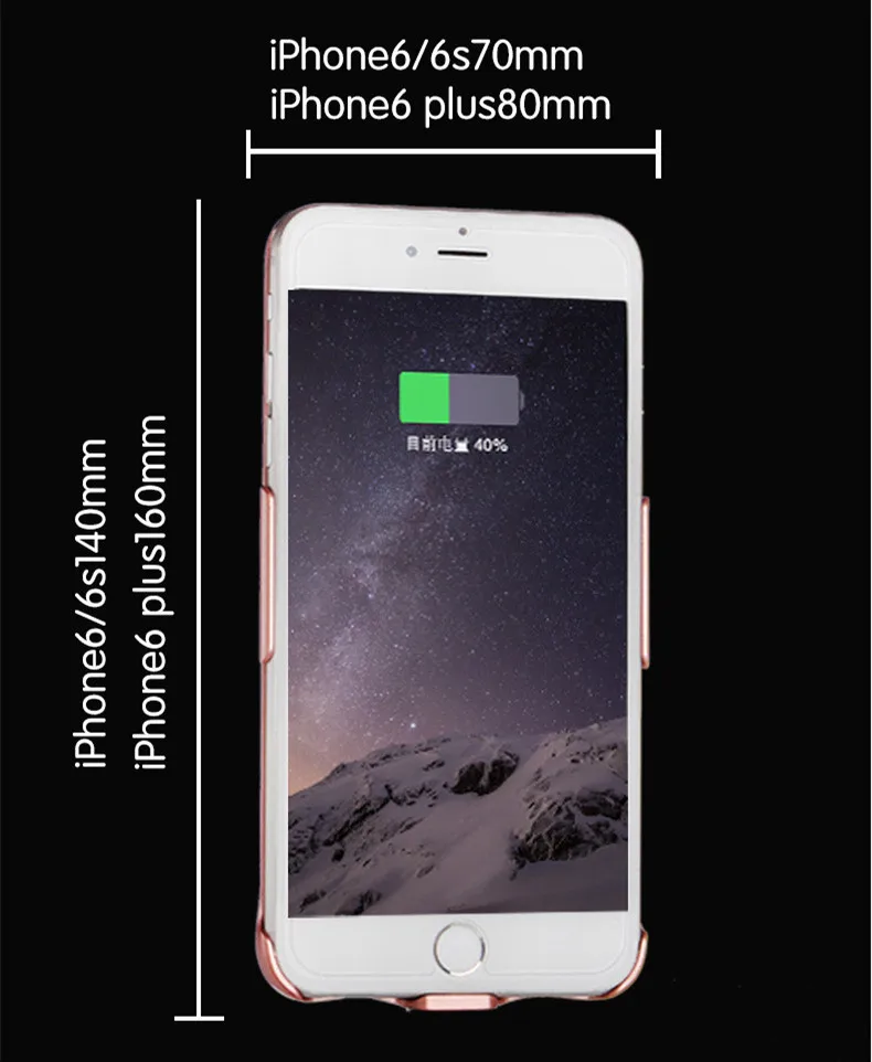 Зарядное устройство случае 10000 мАч для iPhone 6 S плюс 6splus 7 Портативный ультра тонкий