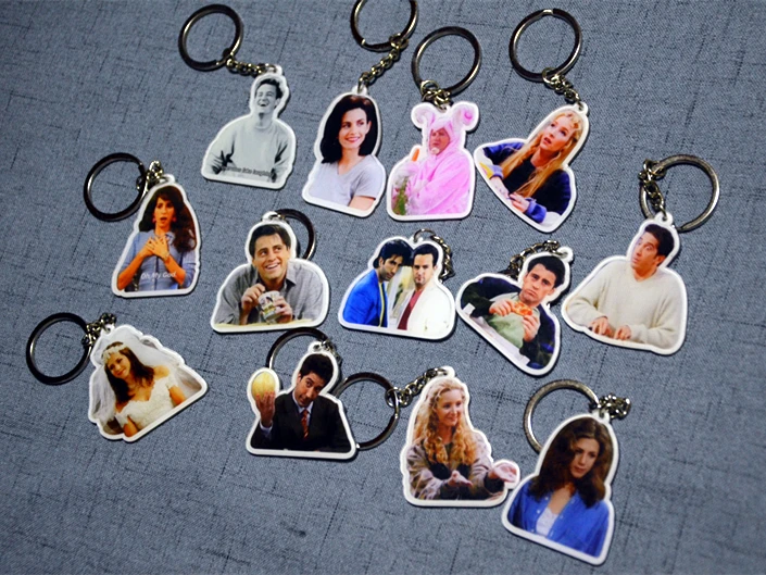 Брелок для ключей влюбленных кольцо с кольцом ТВ шоу друзей Чандлера Росса Джоуи