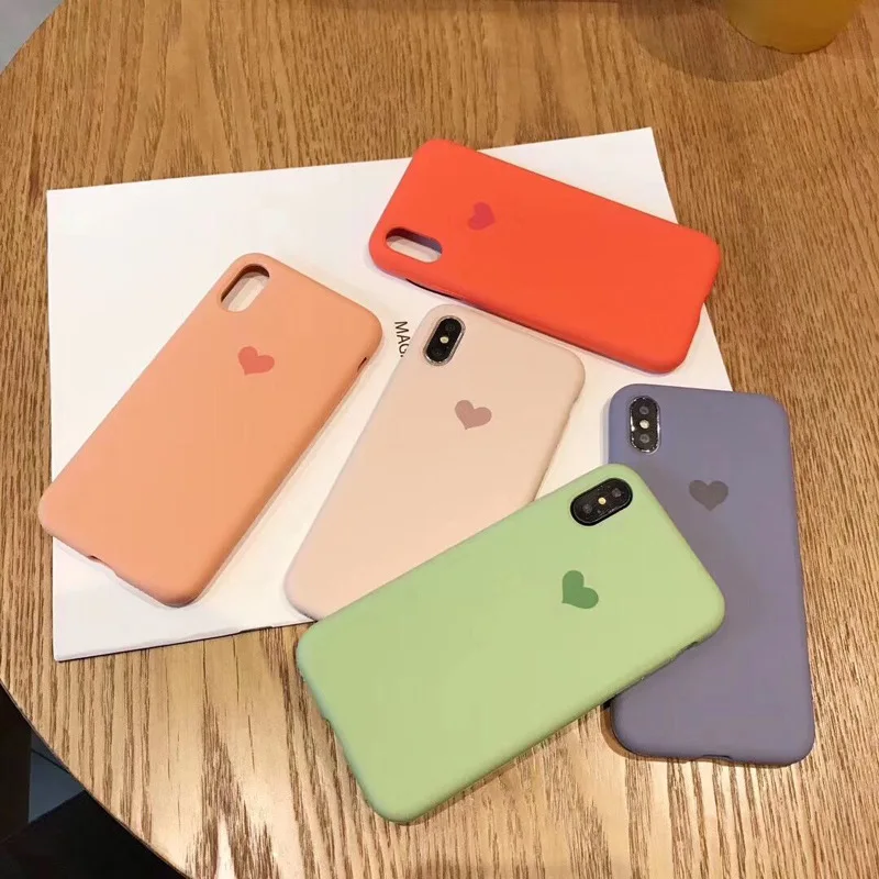 Новый жидкий силиконовый чехол для мобильного телефона love iphoneXSmax Apple 8plus все