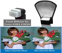 2 in1 universal flash diffuser silverwhite reflector flash bounce softbox for canon speedlite speedlight 430ex 430 exii