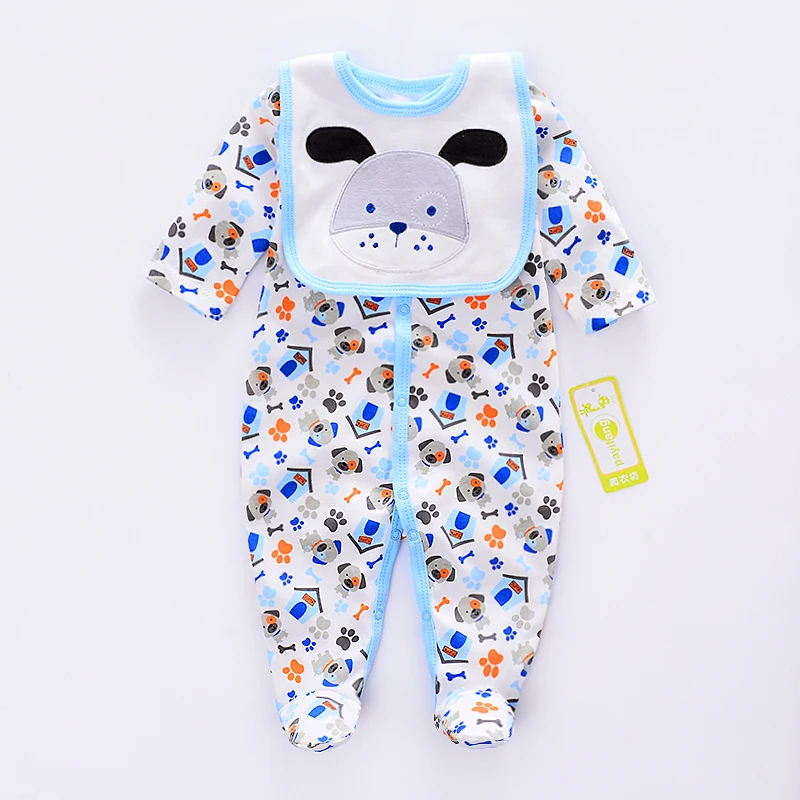 Хлопковые детские комбинезоны с длинными рукавами в стиле животных для