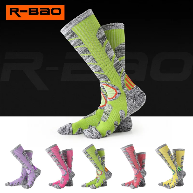 1 пара Женские 23 см высокие носки Осень Зима Лыжный Спорт Восхождение Кемпинг