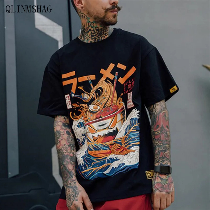 QLINMSHAG Harajuku футболка мужская 2019 Новая летняя в стиле хип хоп Уличная блейзер с