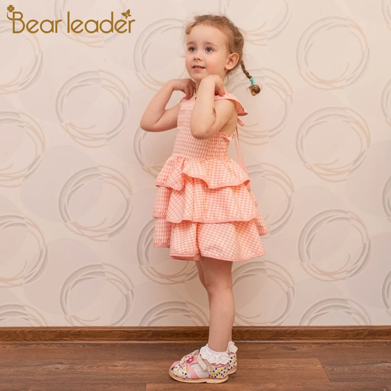 Bear leader/платье для девочек; модная праздничная одежда в европейском и американском стиле; платья для малышей; платье принцессы для девочек; детское платье для дня рождения