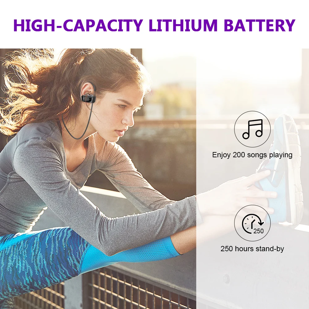 Bluetooth наушники Mindkoo IPX6 водонепроницаемые беспроводные спортивные bluetooth с басами и