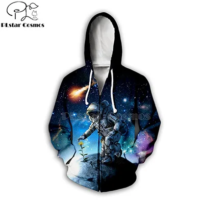 zip hoodies Armstrong космический набор 3d толстовки/толстовка/жилет/молния унисекс Женские повседневные милые coseplay космонавт скафандр-6 - Цвет: zip hoodies