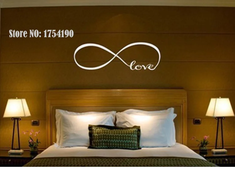 Виниловая наклейка на стену в виде знака бесконечности | Дом и сад
