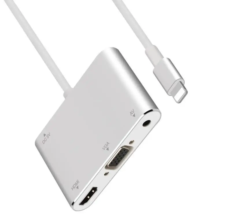 LBSC для VGA HDMI конвертер цифровой AV ТВ кабель адаптер Apple iPad iPhone X 8 7 6 Plus 4K|Кабели
