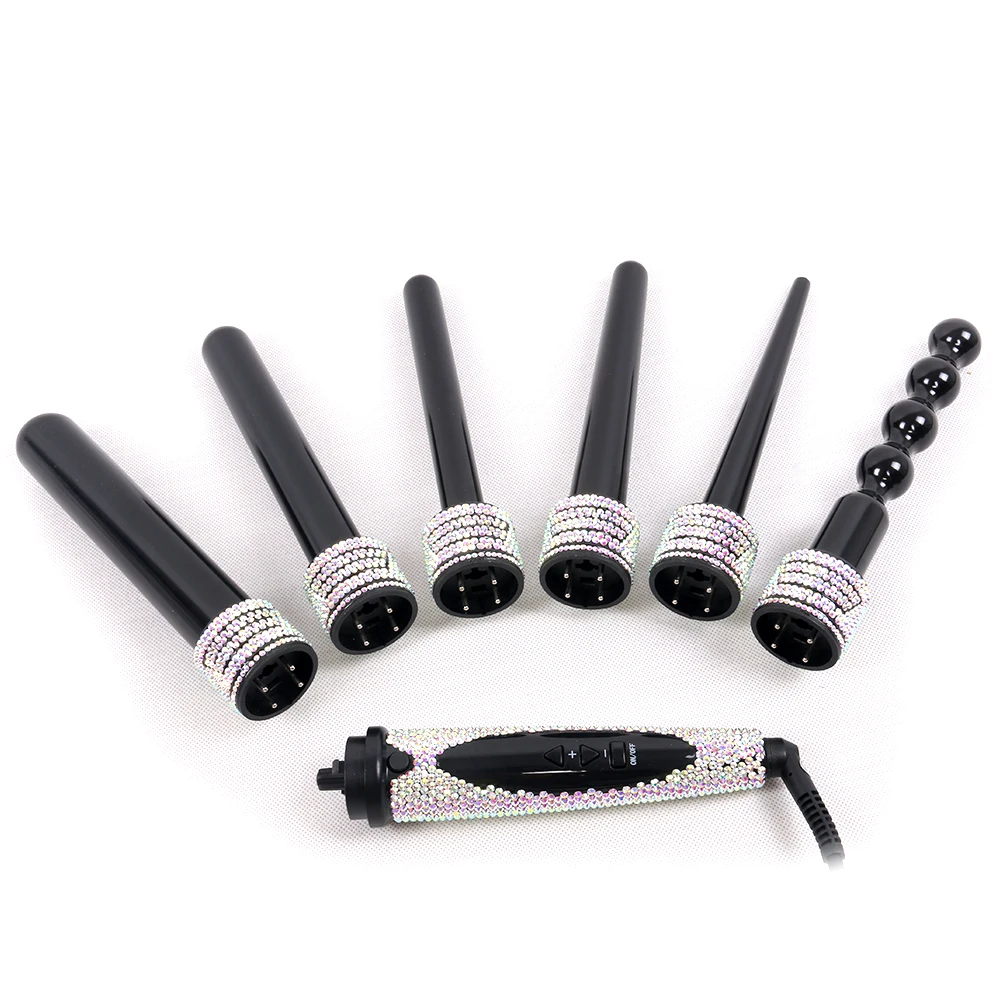 Щипцы для завивки волос с кристаллами 6 в 1|curling wand professional|interchangeable curling wandcurling |