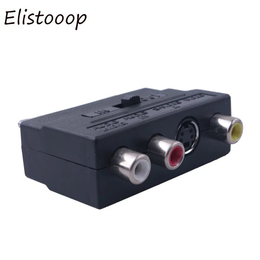 RGB Scart до 3 RCA S Video адаптер Композитный AV tv Аудио для видео DVD рекордер ТВ