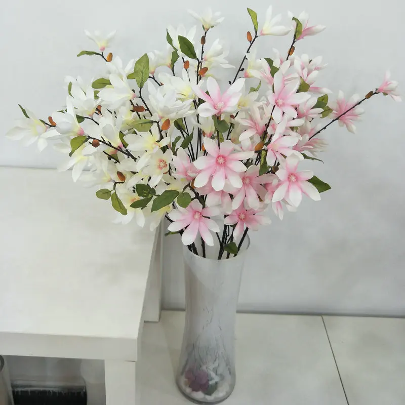 New Magnolia No. 1 Simulated Home Decoration Flower Arrangement Wedding Ceremony Road Silk Introduction | Дом и сад