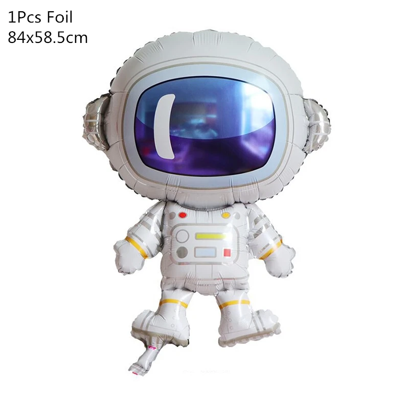 1pcs astronaut Космическая вечеринка астронавт ракета корабль фольгированные шары Галактика/Солнечная система тематическая вечеринка Мальчик Дети День рождения украшения сувениры - Цвет: 1pcs astronaut