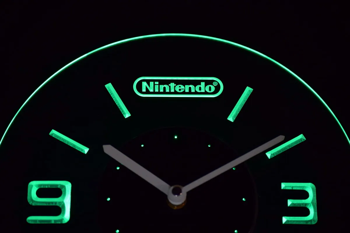 Cnc0196 Nintendo с подсветкой 3D неосветильник ные часы | Дом и сад