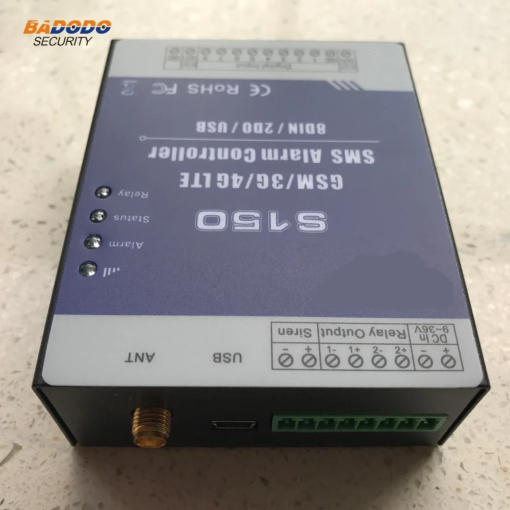 GSM 3g 4G cellular RTU SMS сигнализация контроллер реле промышленная IoT система мониторинга встроенный Контролер S150 8DIN 2 реле