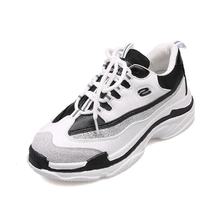 Новые женские кроссовки на платформе повседневные туфли танкетке дышащие с