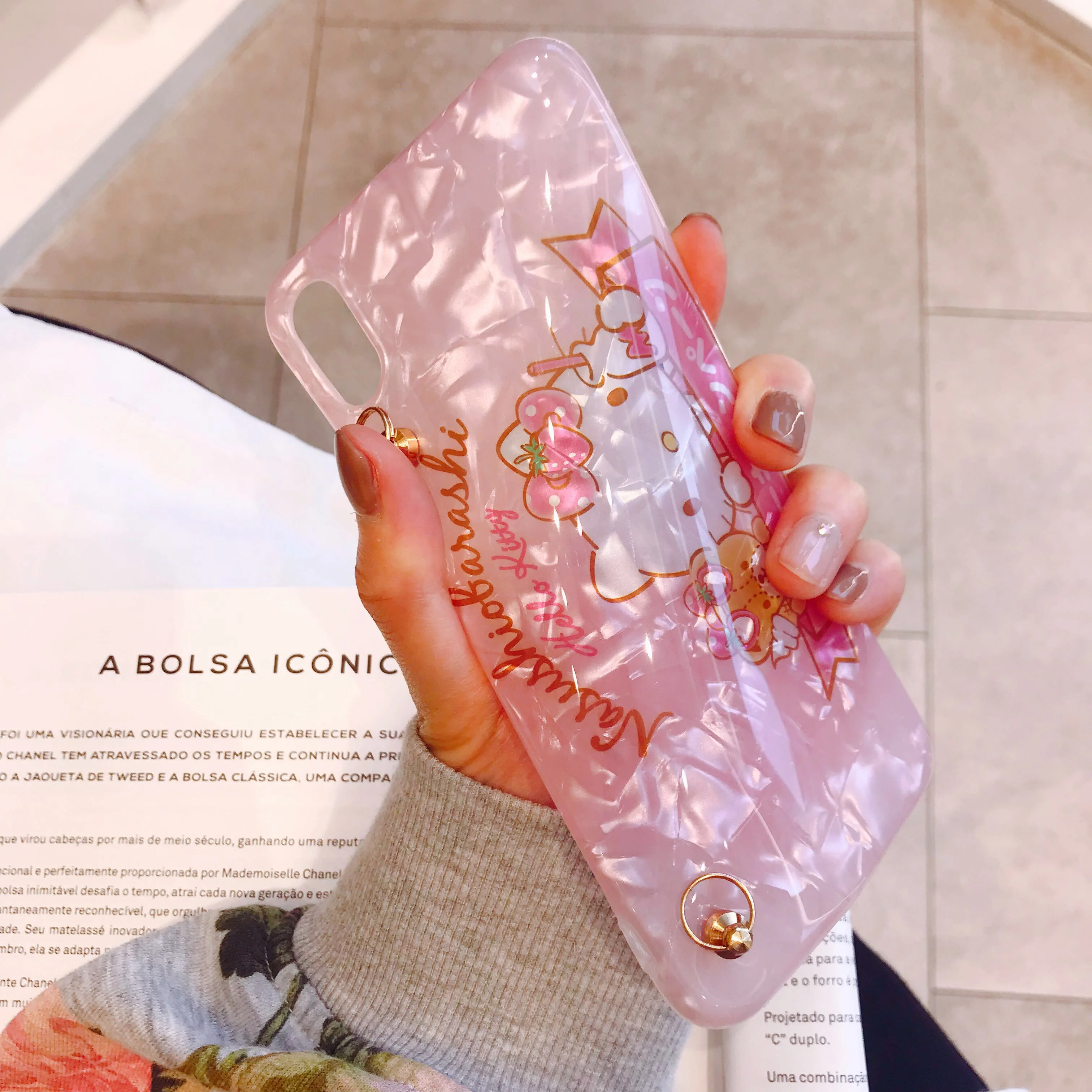 For iPhone XS max /XS shell pattern Case for iphone 8 7 Gemini phone XR 7/ 8plus/ 6 /6s plus fundas hang rope |