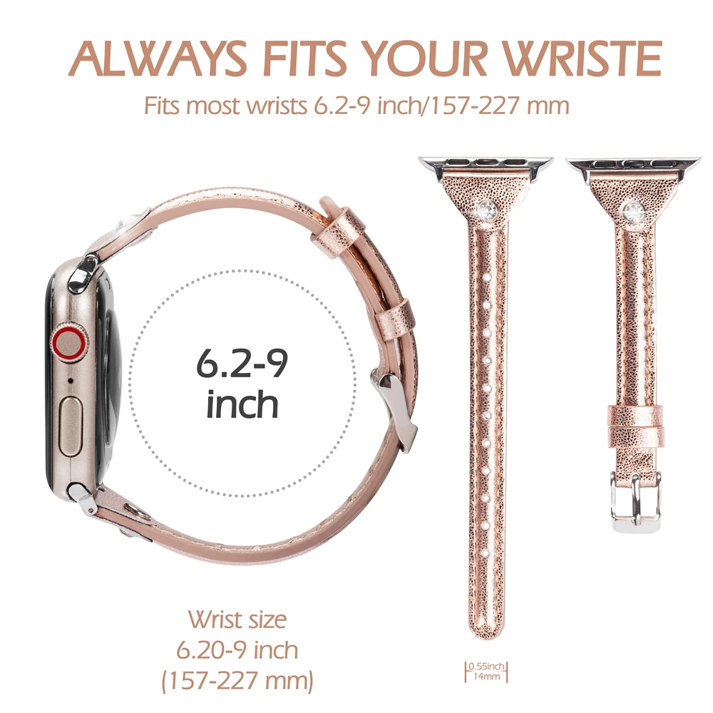 Ремешок кожаный для Apple Watch Band Series 4/3/2/1 40/44 мм|Ремешки часов| |