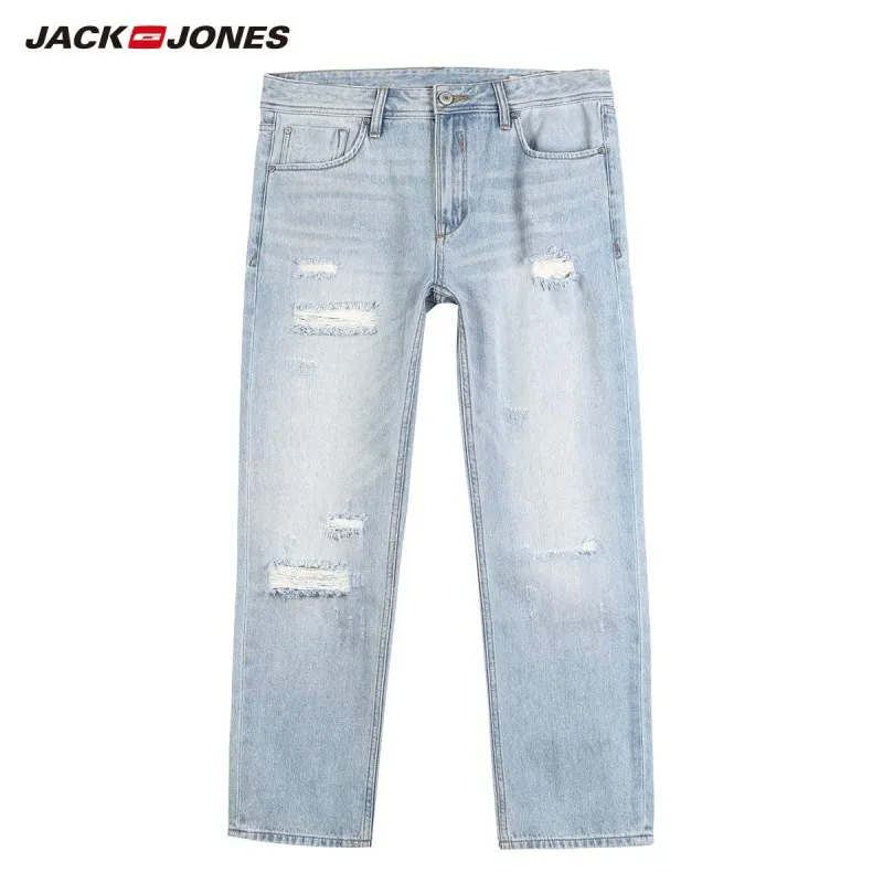 JackJones мужские рваные потертые джинсы брюки молодежные стильные 219232508 | Мужская