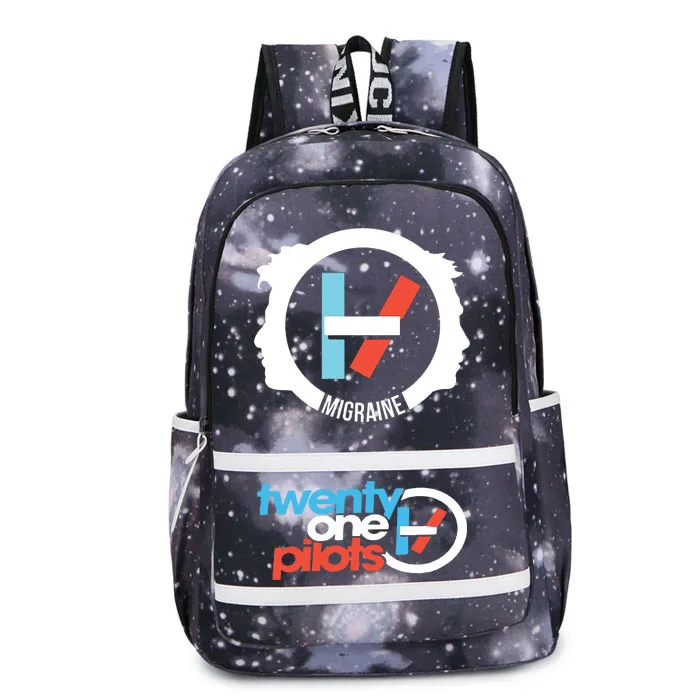 7 Twenty One Pilots рюкзак горячая полоса светящиеся рюкзаки для ноутбука студентов подростков девочек рюкзак для мальчиков сумка для писем - Цвет: 7