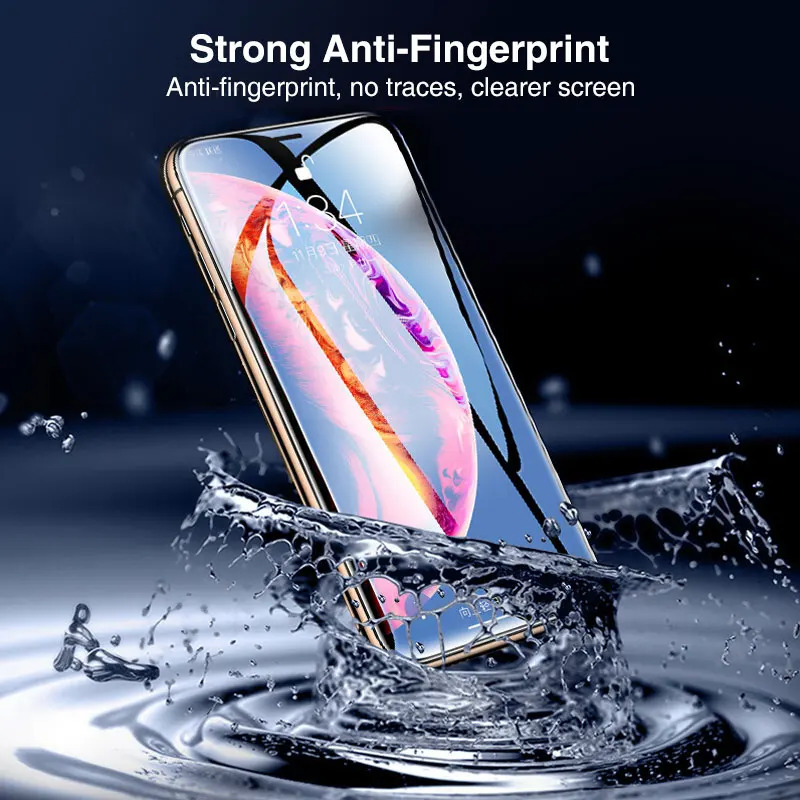 Никотд 5D полное покрытие закаленное стекло для iPhone X XS 7 6s Plus Max Защита экрана XR 8