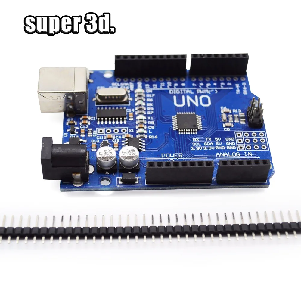 

1 pcs UNO R3 MEGA328P CH340 Chip 16Mhz Board For Arduino UNO R3 Development board with USB Cable