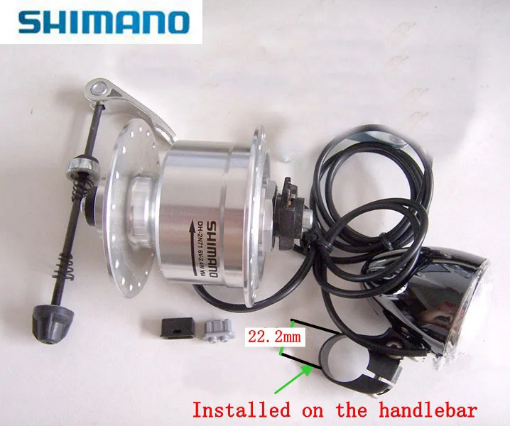 on the handlebar Генератор энергии для велосипеда Hup Dynamo DH-2N71 6 в 2,4 Вт 36 отверстий передний подшипник ступицы со светодиодной головной лампой сплав запчасти для велосипеда - Цвет: on the handlebar
