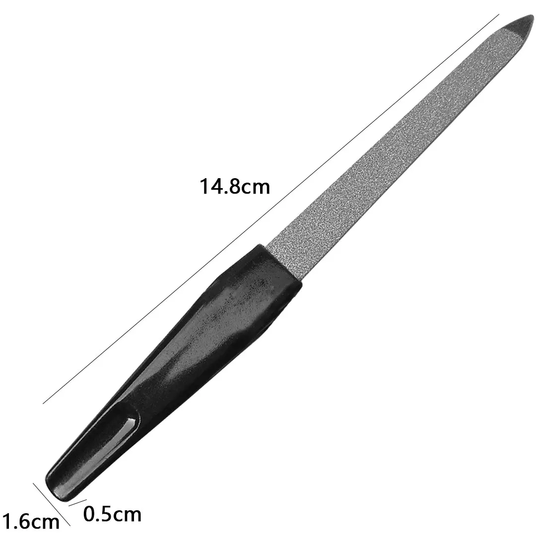 

5 pcs Stainless Steel Plastic Handle Metal Double Sided Nail Files Pro White Black DIY Manicure Pedicure Tool For Nail Art Tools
