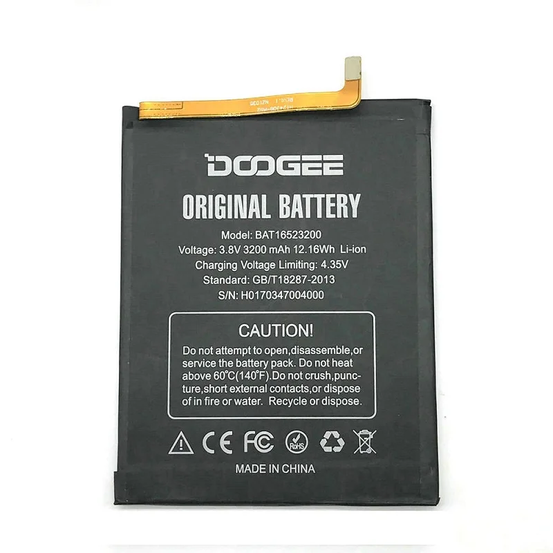 Новая батарея 3200mAh BAT16523200 Для Doogee Y6 C Y6C MTK6750 Восьмиядерный аккумулятор для