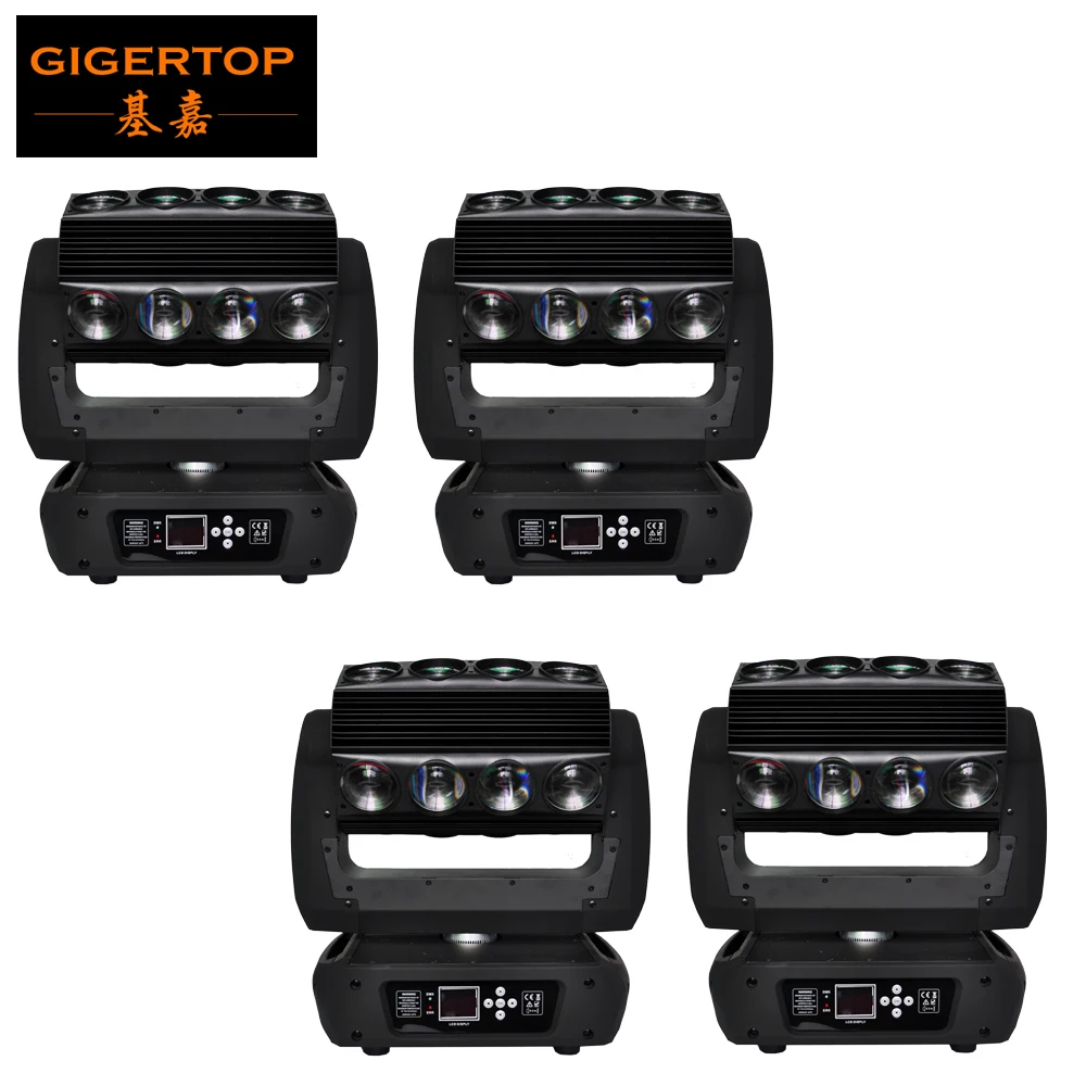 

Freeshipping 4 Unit 16*25W 4 IN 1 RGBW Led Beam Moving Head Spider Light DMX DJ Stage Lighting Dynamic Effect Show Strobe/Flash