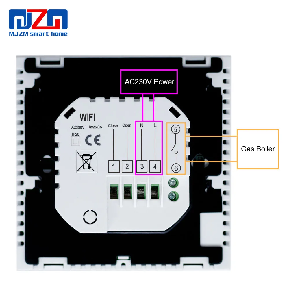 MJZM BGL03 1 WiFi термостат 220 В газовый котел нагревательный регулятор температуры