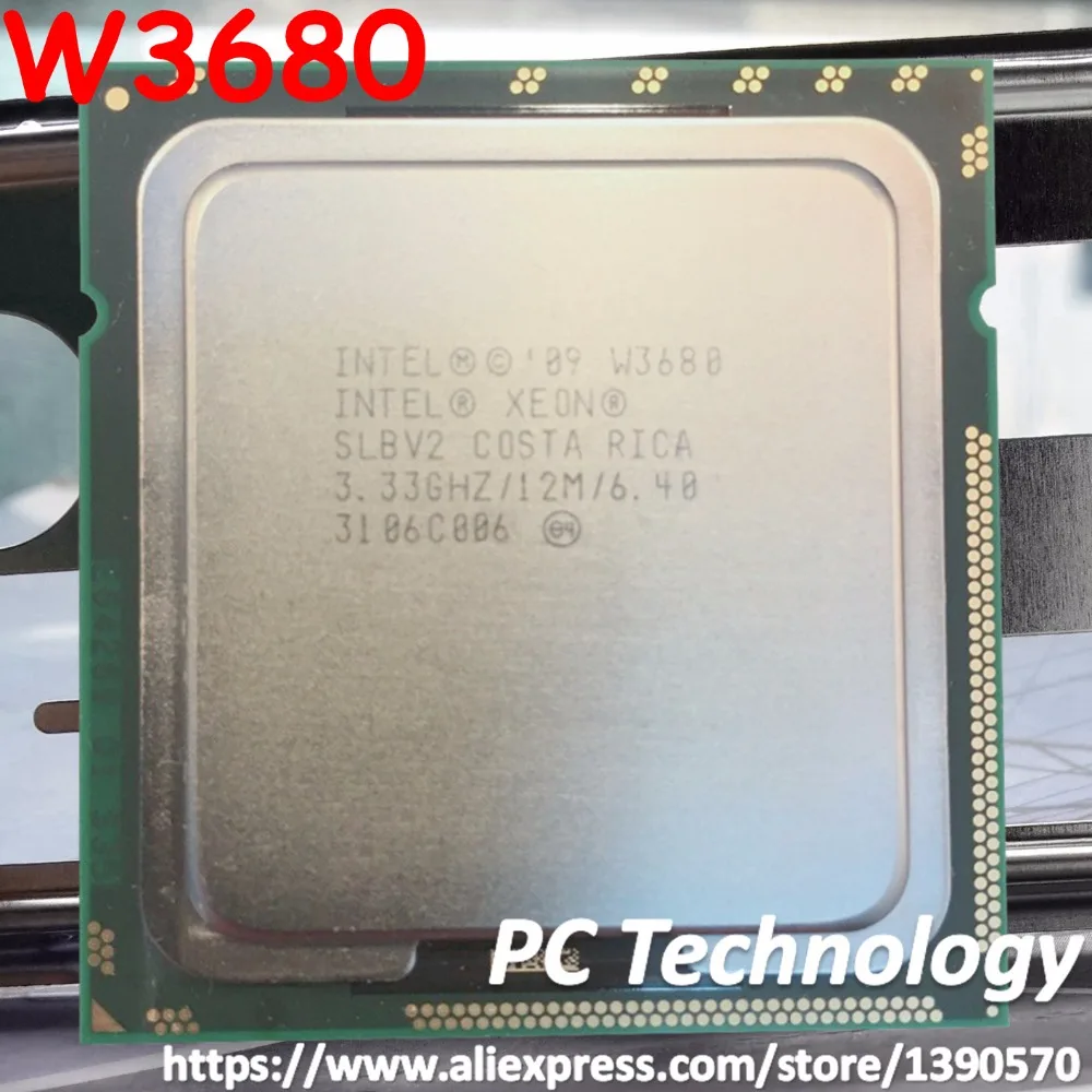 Оригинальный процессор Intel Xeon W3680 3 33 ГГц 6-ядерный 12 Мб кэш-памяти LGA1366 ЦП 130 Вт