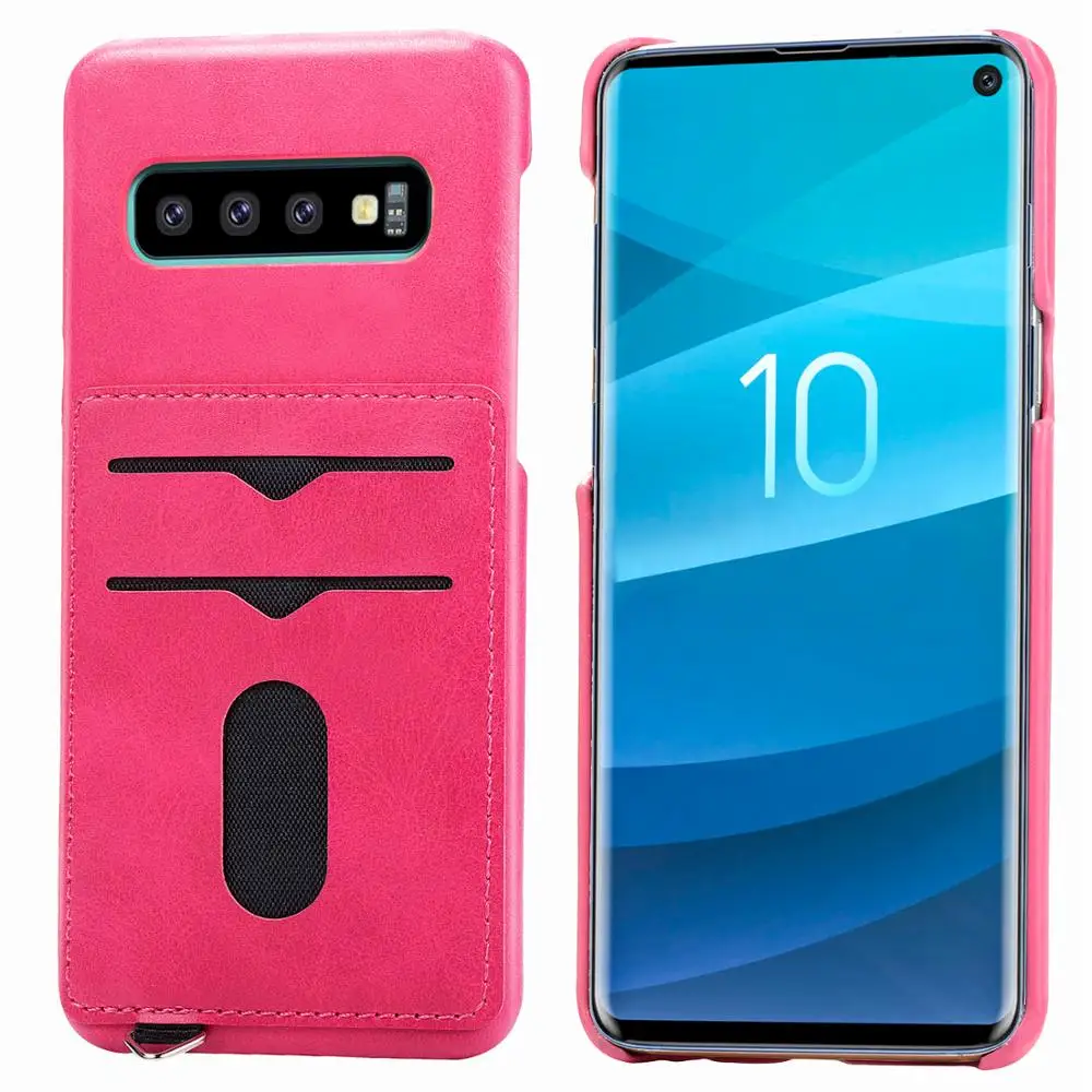 2-layer Business Credit Pocket For Samsung Galaxy S10 S9 S8 S7 case ID Card Holder Slim Case for Note9 Edge S10+ S10E |