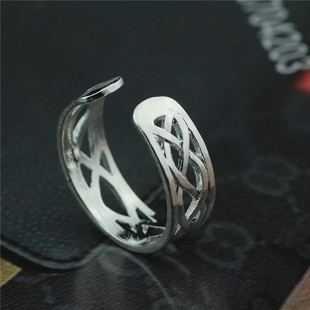 5 шт. серебряное кольцо в форме ноги с искривленными отверстиями отверстием для