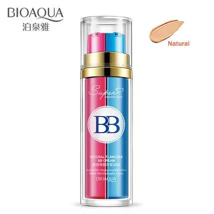 BIOAQUA бренд 2 в 1 основа для макияжа BB крем праймер основа для макияжа безупречный Maquiagem отбеливающий косметический корректор голый макияж - Цвет: Natural