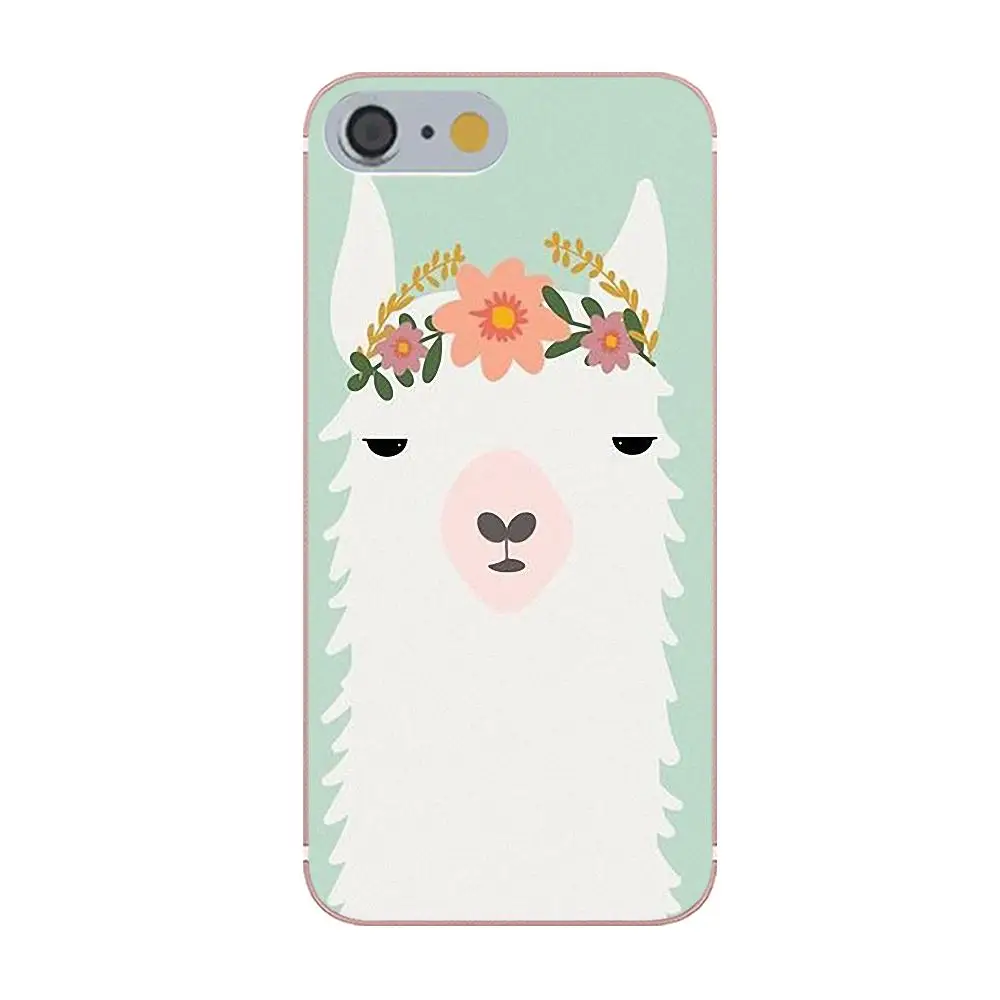 Для Apple iPhone 4 4S 5 5C 5S SE 6 6S 7 8 Plus X TPU крутые лучшие милые животные из ламы