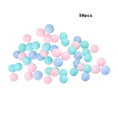 50pcs 100 штук, безопасные Мягкие пластиковые шары, палатка для игры в бассейн, океанские шары для детей, детские мячи, игрушка в подарок, для улицы, для занятий спортом, детская игрушка - Цвет: 50pcs