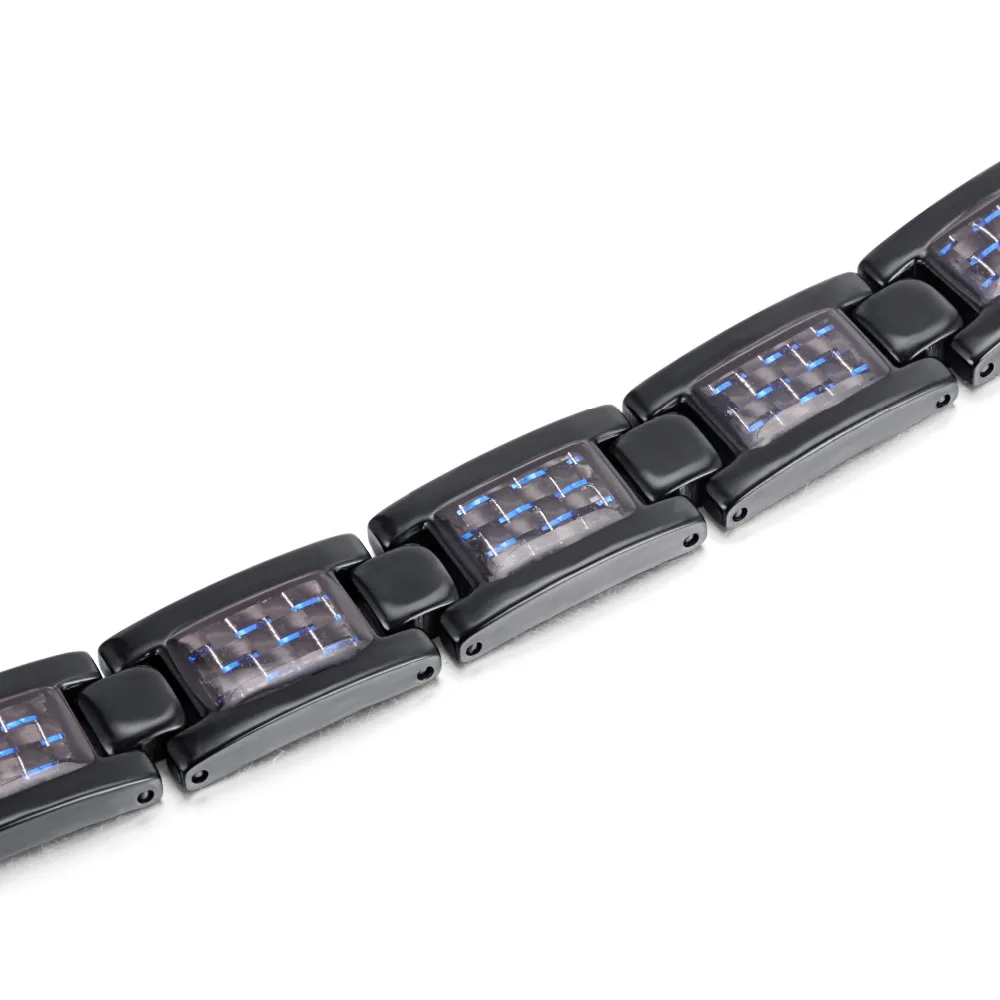 Высокое качество здоровье и гигиена титановый браслет магнитный синий