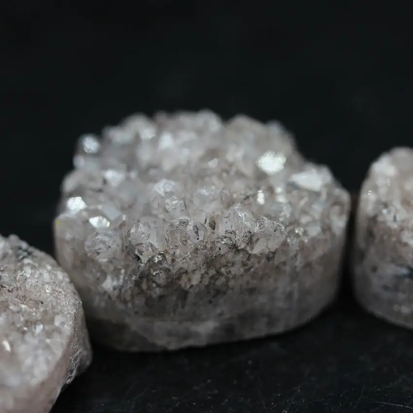 Бусины с овальной полкой Approx12Pcs/Strand Raw Brown Drusy Geode Freeform дымчатый необработанный
