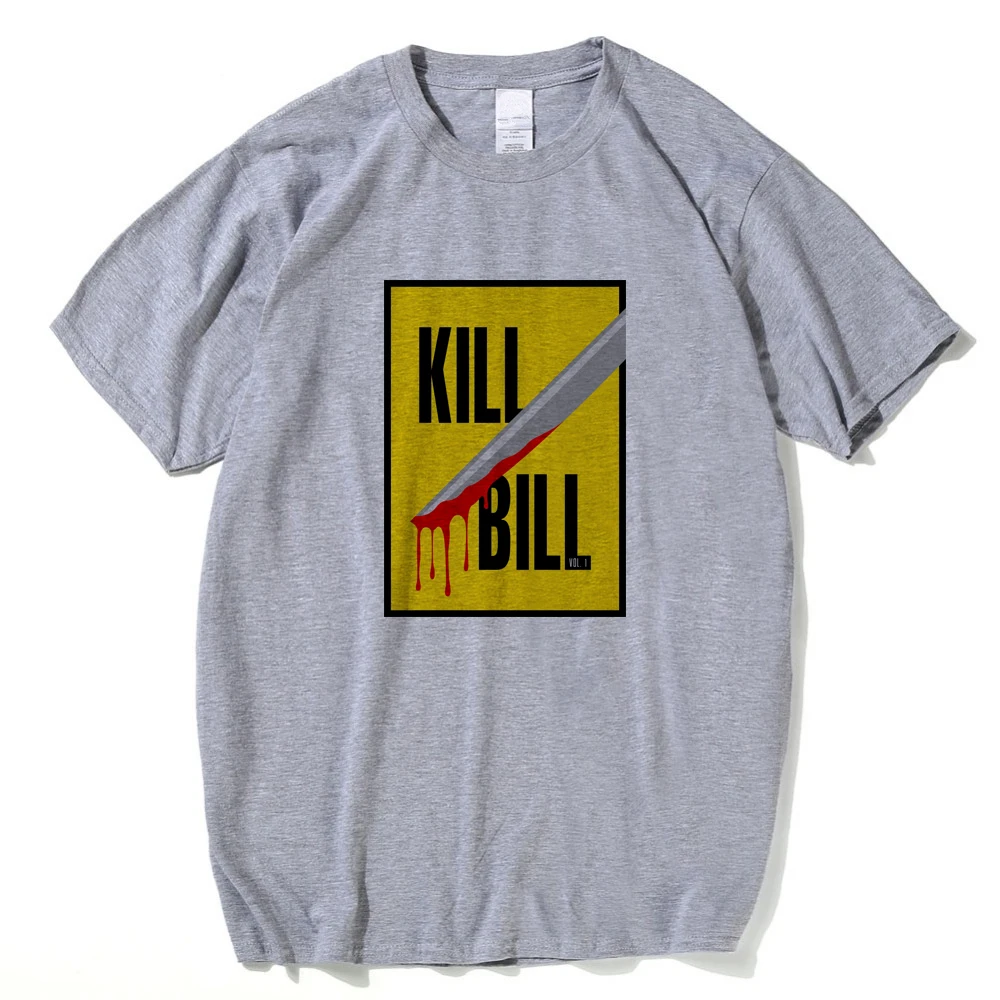 Kill Bill movie poster T-shirt male fashion cotton O collar summer casual hip-hop short-sleeved increase | Мужская одежда