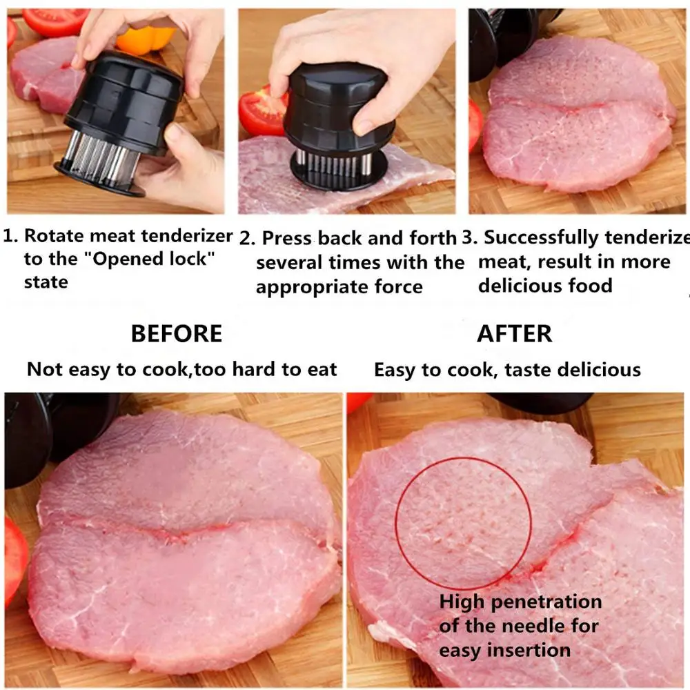 TPUSNOK профессиональный мясорубка Кухня Мясо Tenderizer инструменты с 56 ультра острые