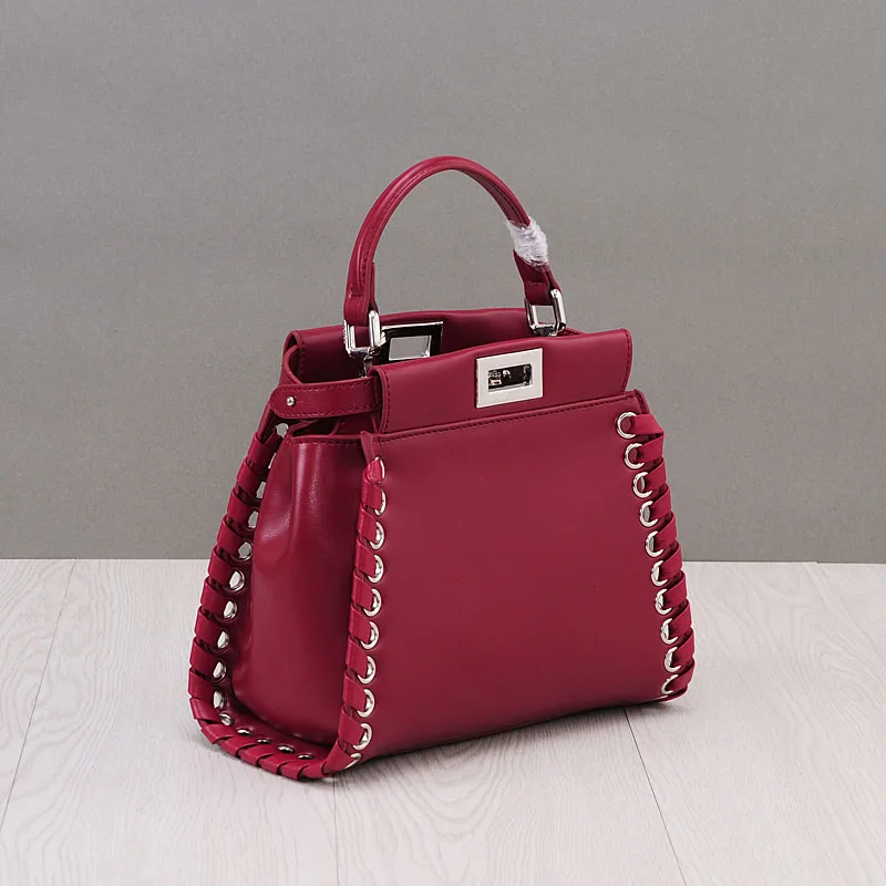 2018 мини роскошные сумки для женщин дизайнер вязать сбоку разделение кожа