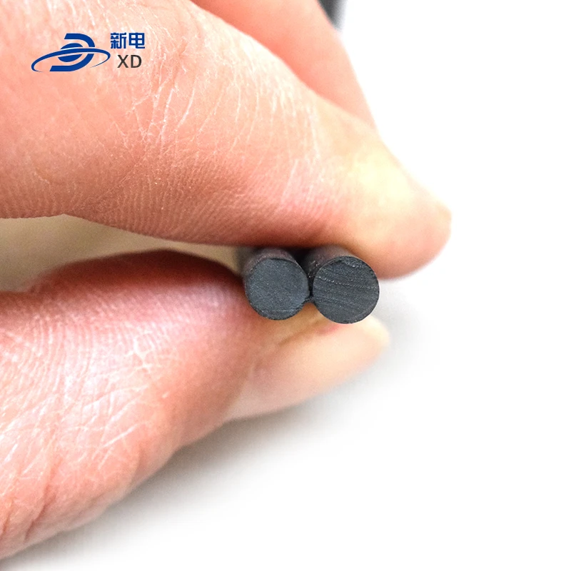 

black rubber solid round stick stripe
