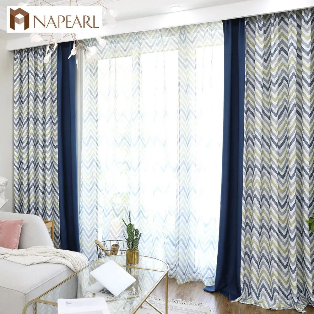 Плотные Шторы NAPEARL с волнистым узором современный дизайн драпировка для спальни