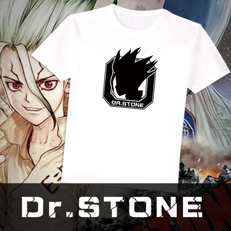 Футболка для косплея по мотивам аниме Dr.STONE топ с коротким рукавом из хлопка