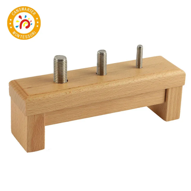 Montessori Kids Toy High-Quality Wood Screw Bolts and Nuts Learning Educational Preschool Training | Игрушки и хобби