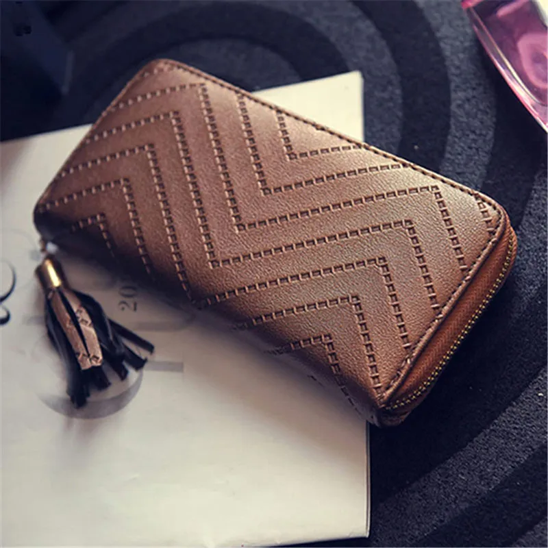 Женский кожаный кошелек на молнии красный с сумочкой сумочка кисточками