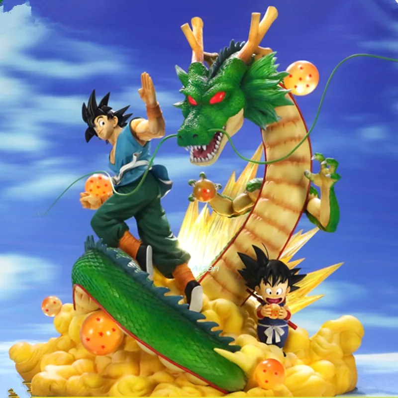 1" Dragon Ball статуя Saiyan Сон Гоку бюст семь, шар дракона полная длина портрет Фея Дракон анимационная фигурка GK игрушка 41 см B797