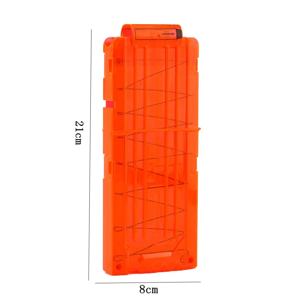 Transparent orange 12 Reload клип журналы круглые Дартс Замена пластиковые журналы игрушечный пистолет обойма для мягких пуль оранжевый для Nerf N-Strike - Цвет: Transparent orange