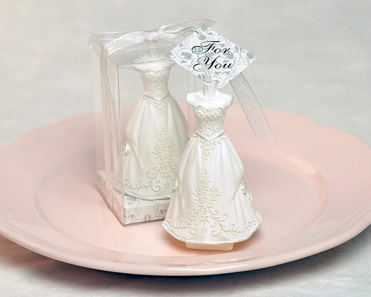 

100pcs wedding favor candle -- The Perfect bride Dress Scented Candle party decorations wa4170